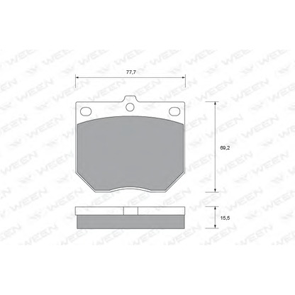 Фото Комплект тормозных колодок, дисковый тормоз WEEN 1511570