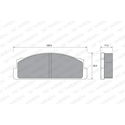 Photo Brake Pad Set, disc brake WEEN 1511604