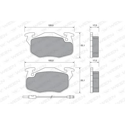 Photo Brake Pad Set, disc brake WEEN 1511620