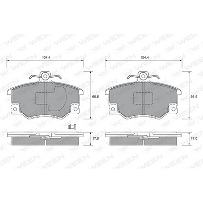 Photo Brake Pad Set, disc brake WEEN 1511726