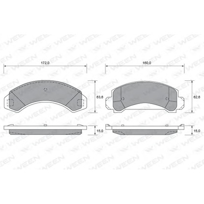 Photo Brake Pad Set, disc brake WEEN 1511735