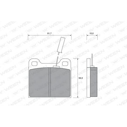 Photo Brake Pad Set, disc brake WEEN 1511745