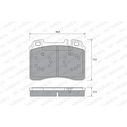 Photo Brake Pad Set, disc brake WEEN 1511785