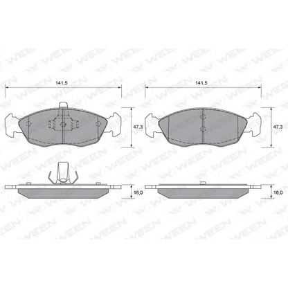 Photo Brake Pad Set, disc brake WEEN 1511787