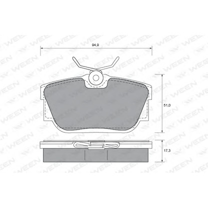 Photo Brake Pad Set, disc brake WEEN 1511789