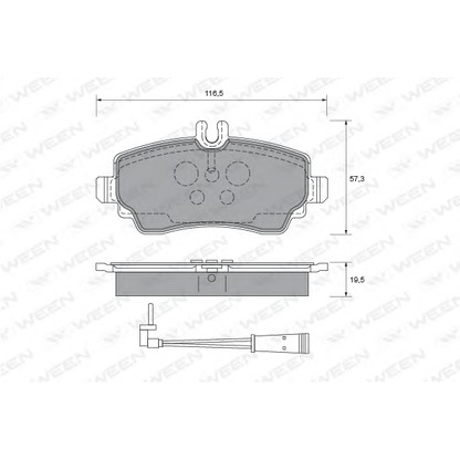 Photo Brake Pad Set, disc brake WEEN 1511894