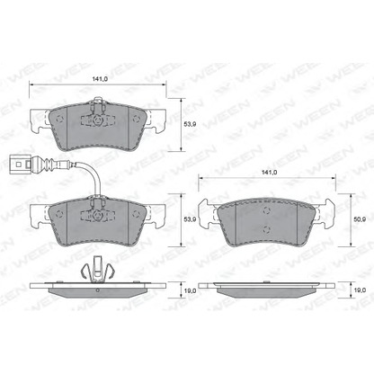 Photo Brake Pad Set, disc brake WEEN 1511906