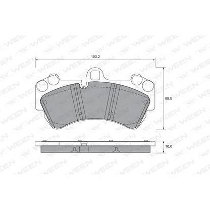 Photo Brake Pad Set, disc brake WEEN 1511937