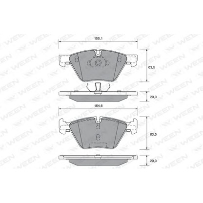 Photo Brake Pad Set, disc brake WEEN 1511948