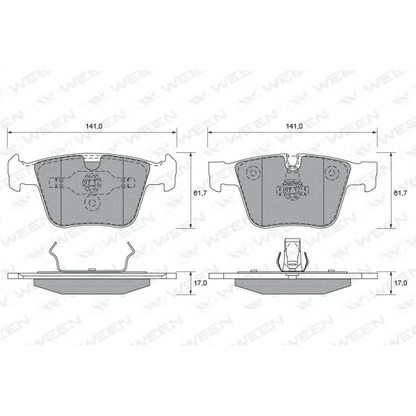 Photo Brake Pad Set, disc brake WEEN 1511950