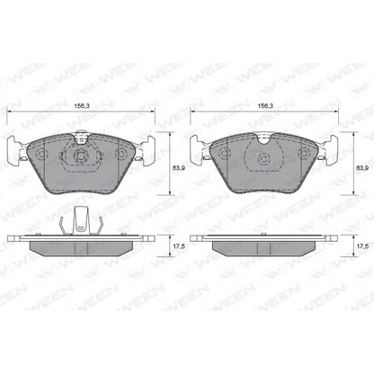 Photo Brake Pad Set, disc brake WEEN 1511991