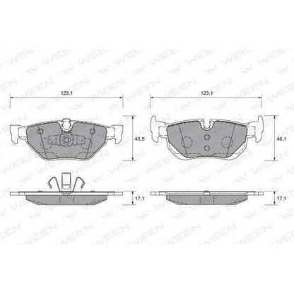 Photo Brake Pad Set, disc brake WEEN 1511993