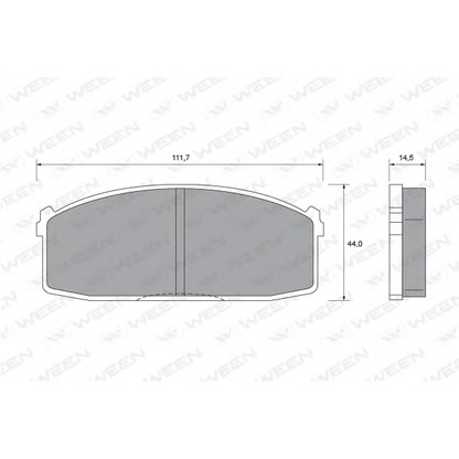 Photo Brake Pad Set, disc brake WEEN 1512037