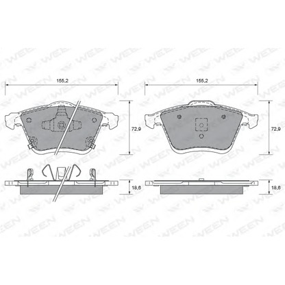 Photo Brake Pad Set, disc brake WEEN 1512050