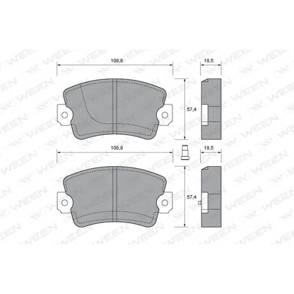 Photo Brake Pad Set, disc brake WEEN 1512059