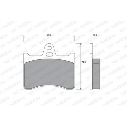 Photo Brake Pad Set, disc brake WEEN 1512070