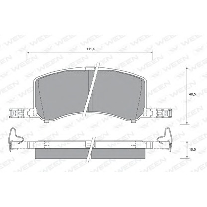 Photo Brake Pad Set, disc brake WEEN 1512118