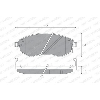 Foto Kit pastiglie freno, Freno a disco WEEN 1512168