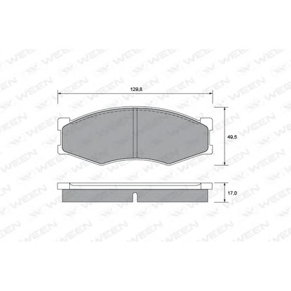 Photo Brake Pad Set, disc brake WEEN 1512175