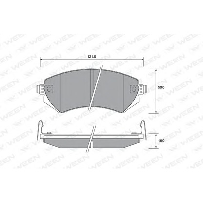 Photo Brake Pad Set, disc brake WEEN 1512201