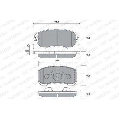 Foto Kit pastiglie freno, Freno a disco WEEN 1512209