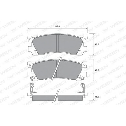 Photo Brake Pad Set, disc brake WEEN 1512241