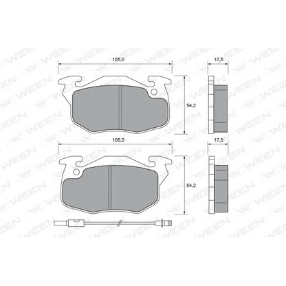 Foto Kit pastiglie freno, Freno a disco WEEN 1512246