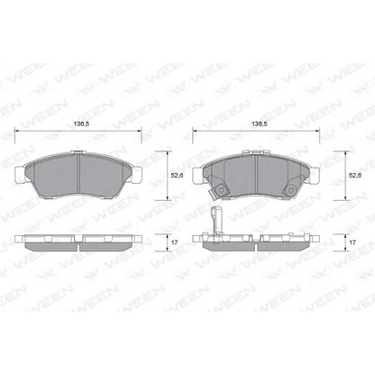 Photo Brake Pad Set, disc brake WEEN 1512263