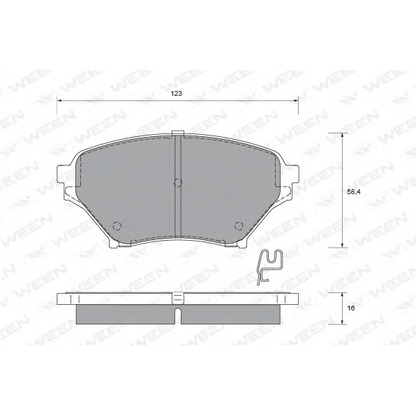 Photo Brake Pad Set, disc brake WEEN 1512271