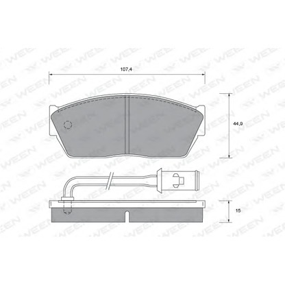 Photo Brake Pad Set, disc brake WEEN 1512367