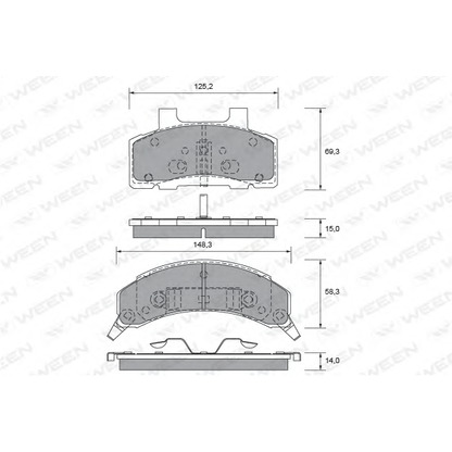 Foto Kit pastiglie freno, Freno a disco WEEN 1512404