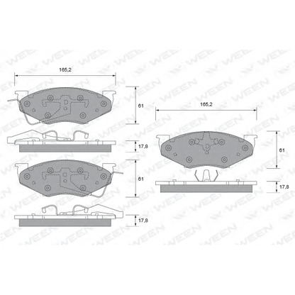 Photo Brake Pad Set, disc brake WEEN 1512409