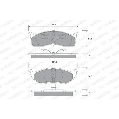 Photo Brake Pad Set, disc brake WEEN 1512486