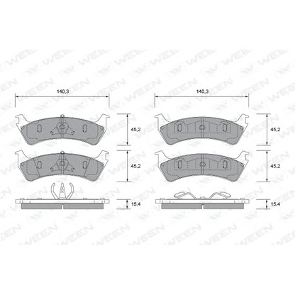 Foto Kit pastiglie freno, Freno a disco WEEN 1512498