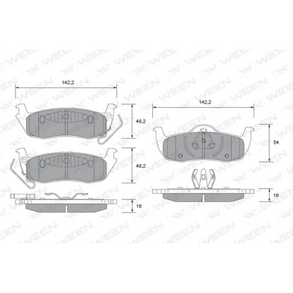 Photo Brake Pad Set, disc brake WEEN 1512506