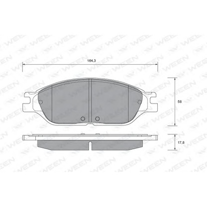 Photo Brake Pad Set, disc brake WEEN 1512507