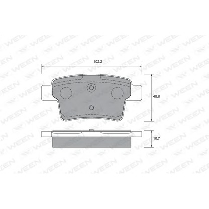 Photo Brake Pad Set, disc brake WEEN 1512631