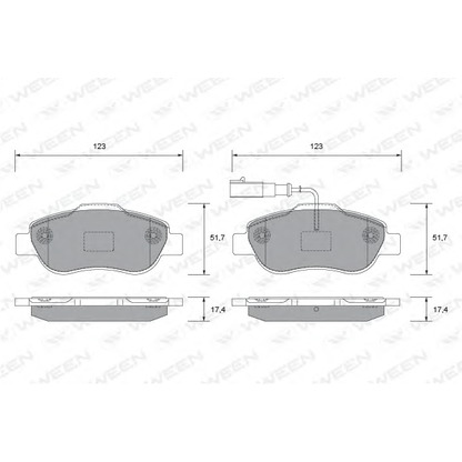 Photo Brake Pad Set, disc brake WEEN 1512672