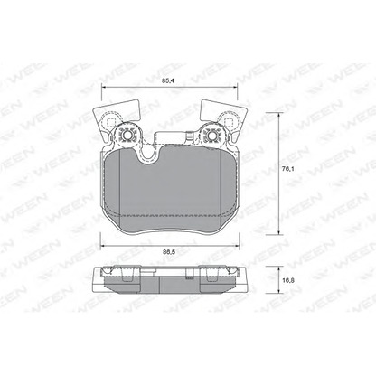 Photo Brake Pad Set, disc brake WEEN 1512702