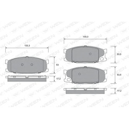 Photo Brake Pad Set, disc brake WEEN 1512711