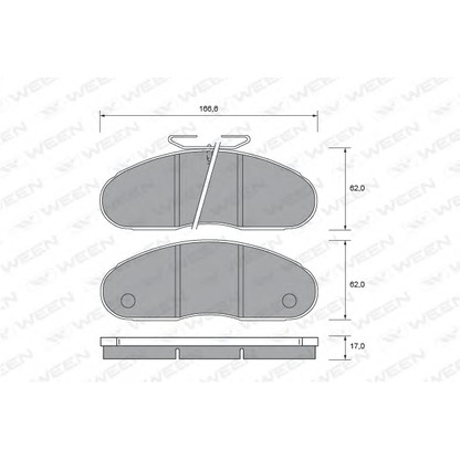 Photo Brake Pad Set, disc brake WEEN 1512729