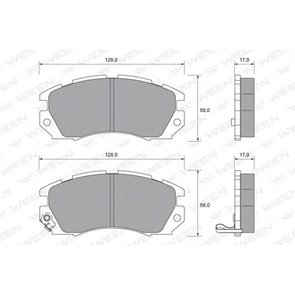 Photo Brake Pad Set, disc brake WEEN 1511697