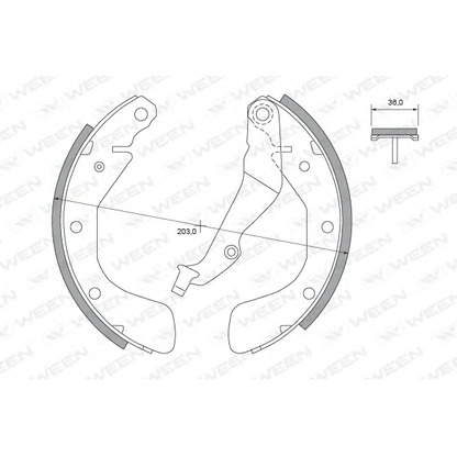 Photo Brake Shoe Set WEEN 1522051