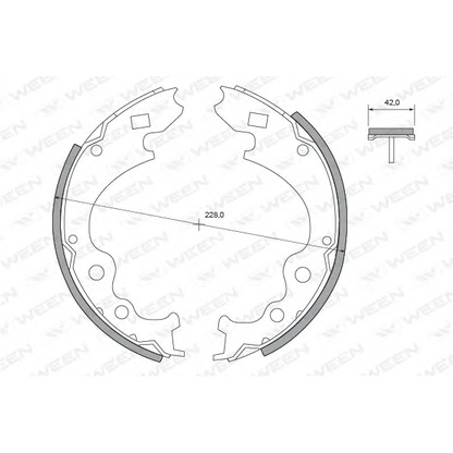 Photo Brake Shoe Set WEEN 1522100