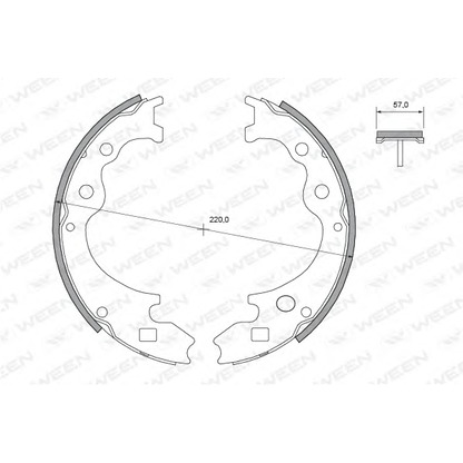 Photo Brake Shoe Set WEEN 1522109