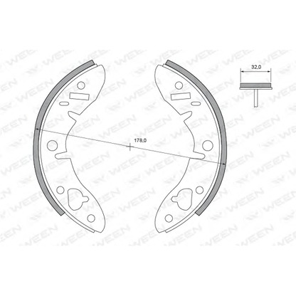 Photo Brake Shoe Set WEEN 1522166