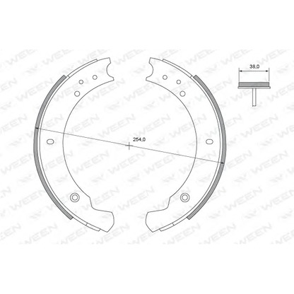 Photo Brake Shoe Set WEEN 1522172