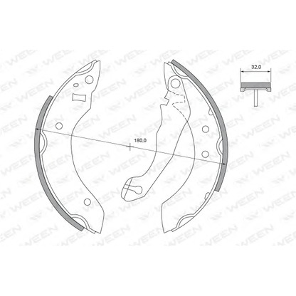 Photo Brake Shoe Set WEEN 1522176