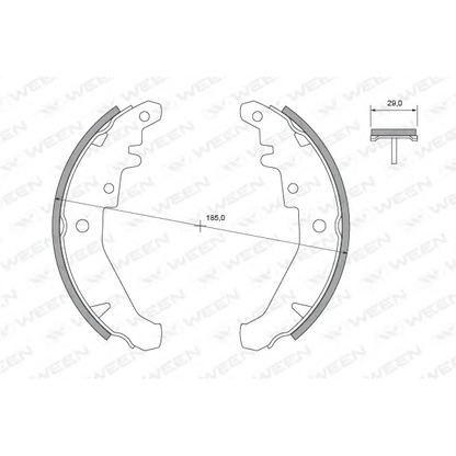 Photo Brake Shoe Set WEEN 1522347