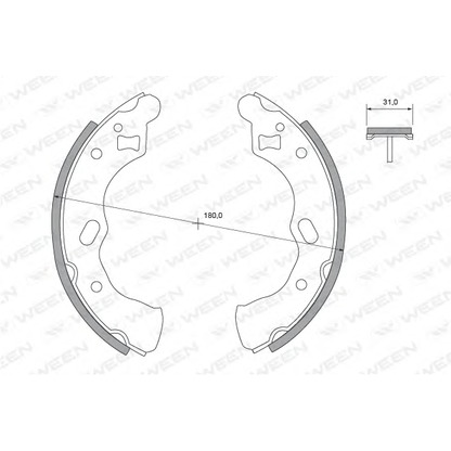 Photo Brake Shoe Set WEEN 1522389